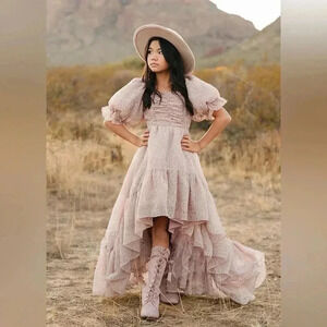 Joyfolie Pink Ruffled Kids Dress